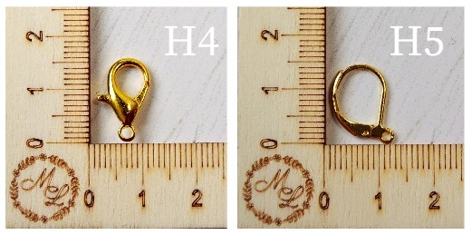 Gold plated clasps