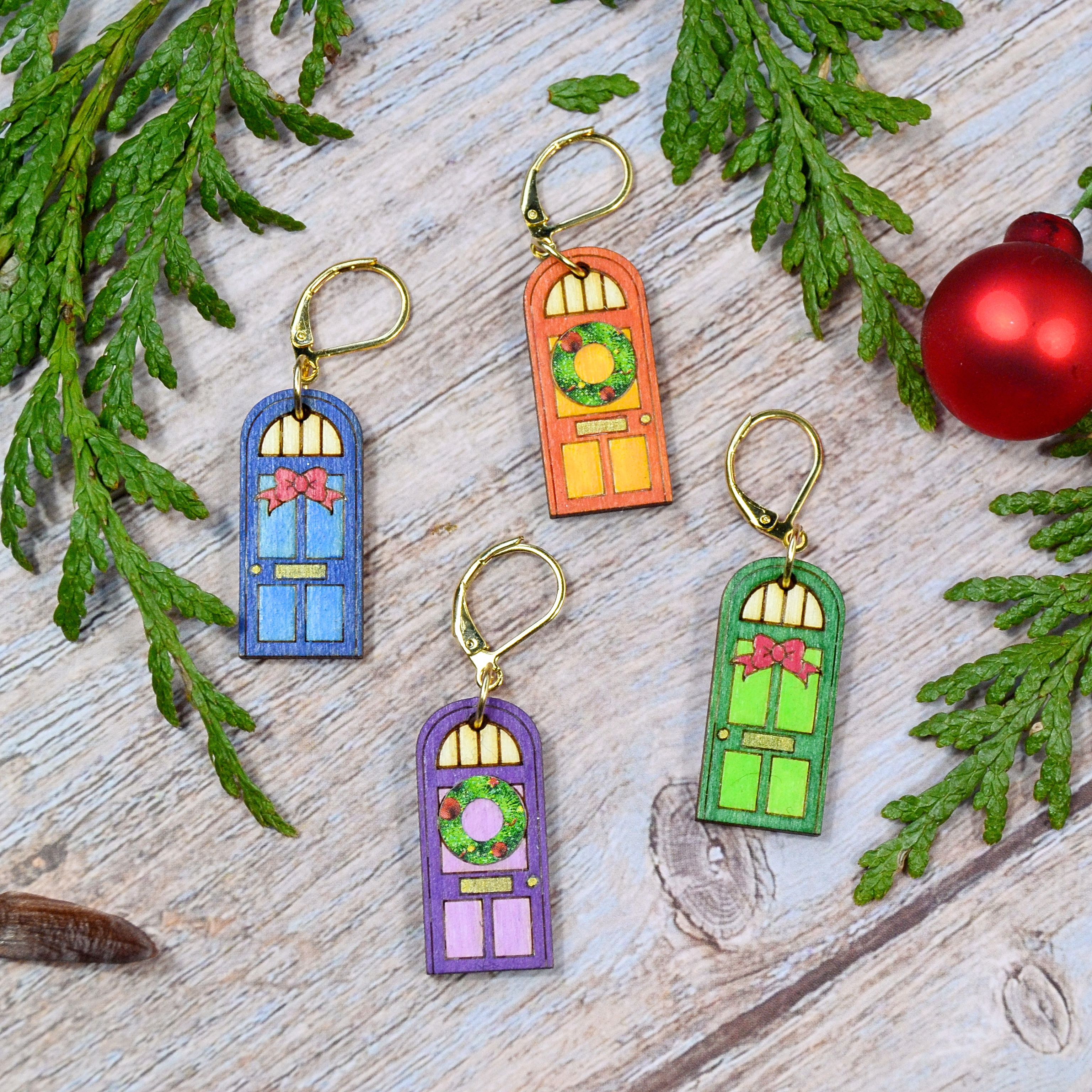 Holzmaschenmarkierer Weihnahctstür