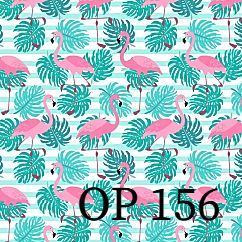 Origamipapier OP 156 Flamingos vor Monsterablätter