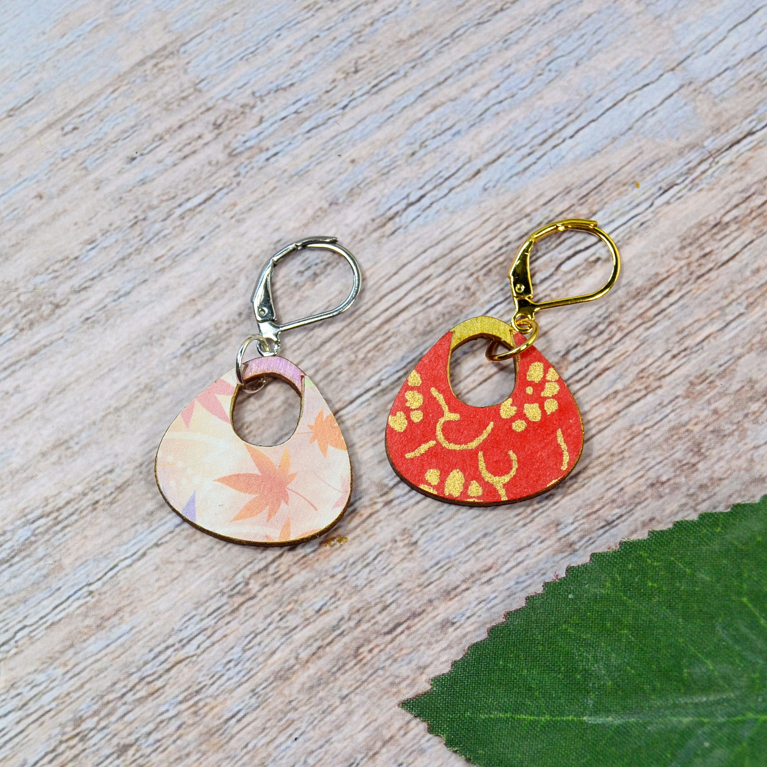 Holzmaschenmarkierer Tasche mit original japanischem Origamipapier in 2 Varianten
