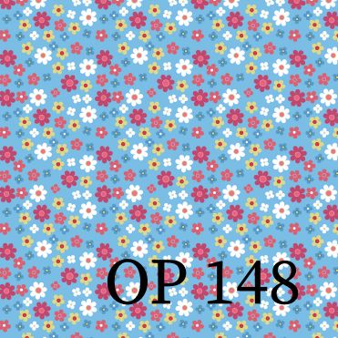 OP 148 Origamipapier Blumen auf hellblauem Hintergrund