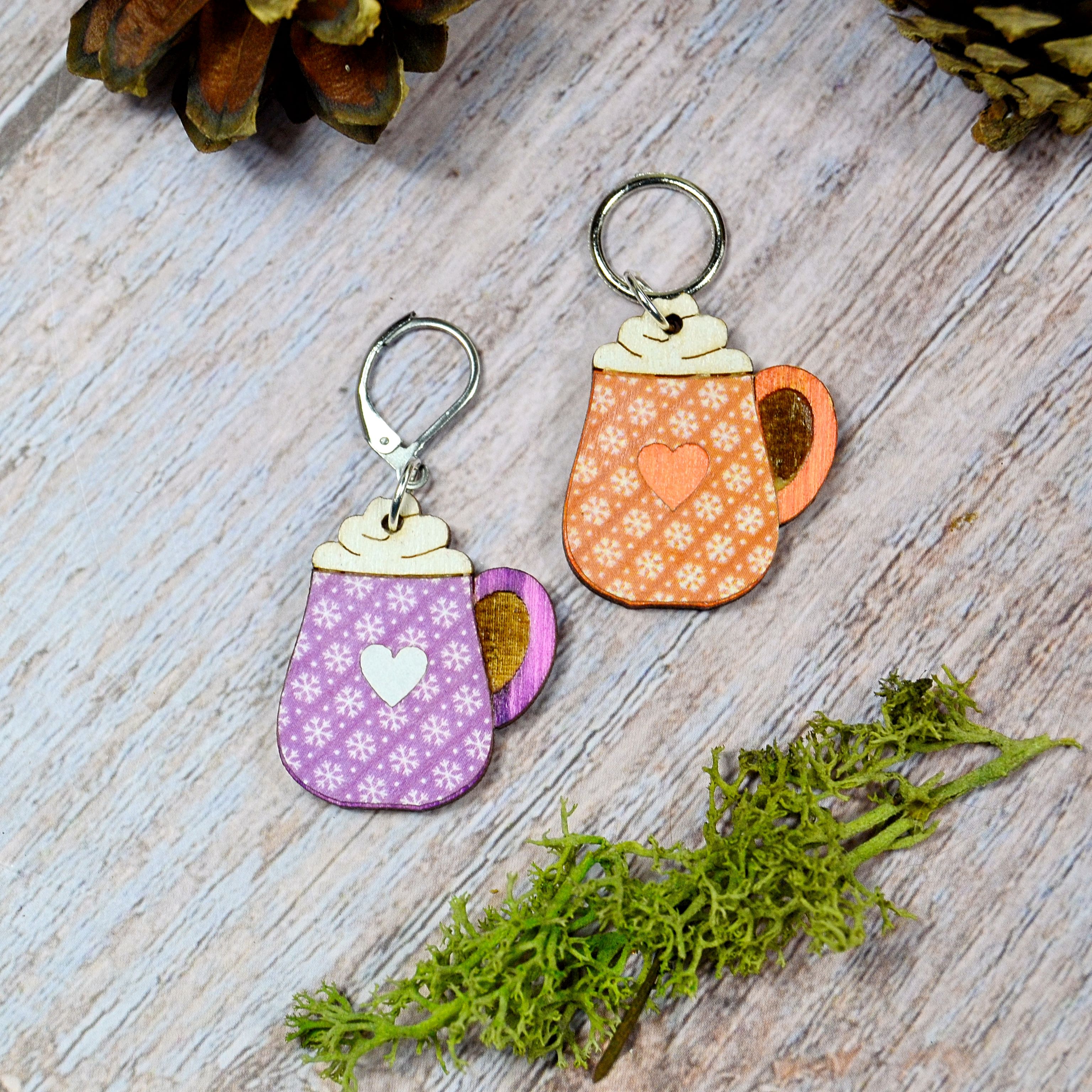 Holzmaschenmarkierer Heiße Schokolade in 2 Varianten.