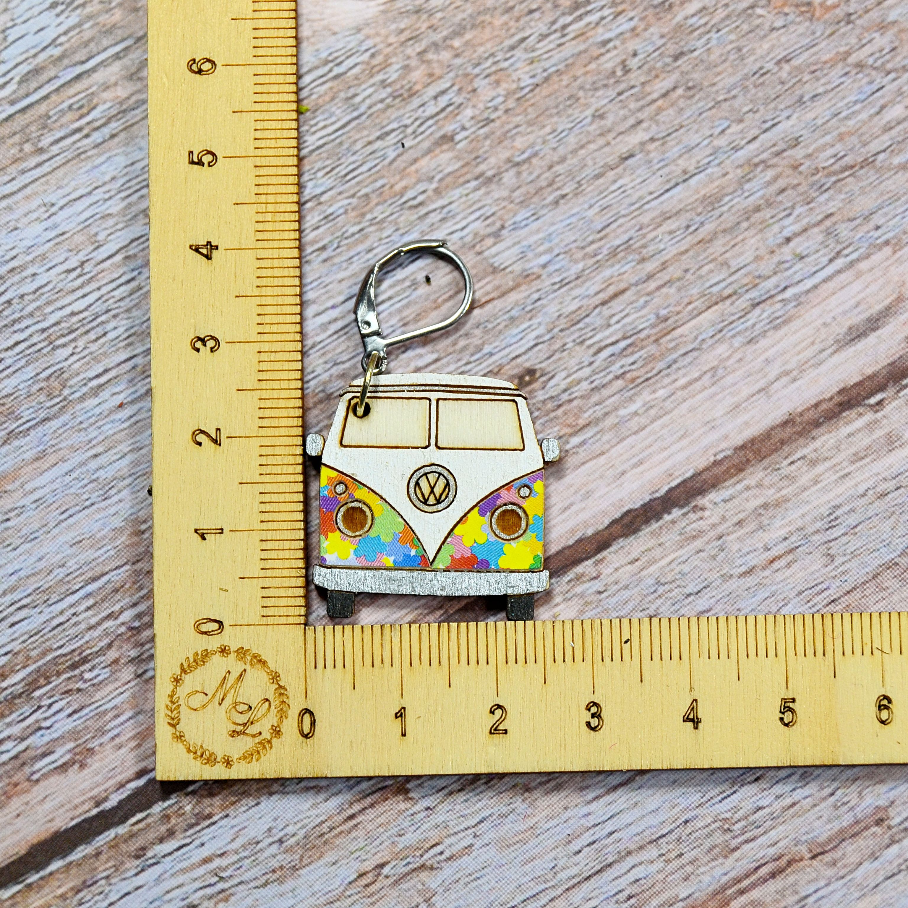 Holzmaschenmarkierer VW Bulli an Lineal