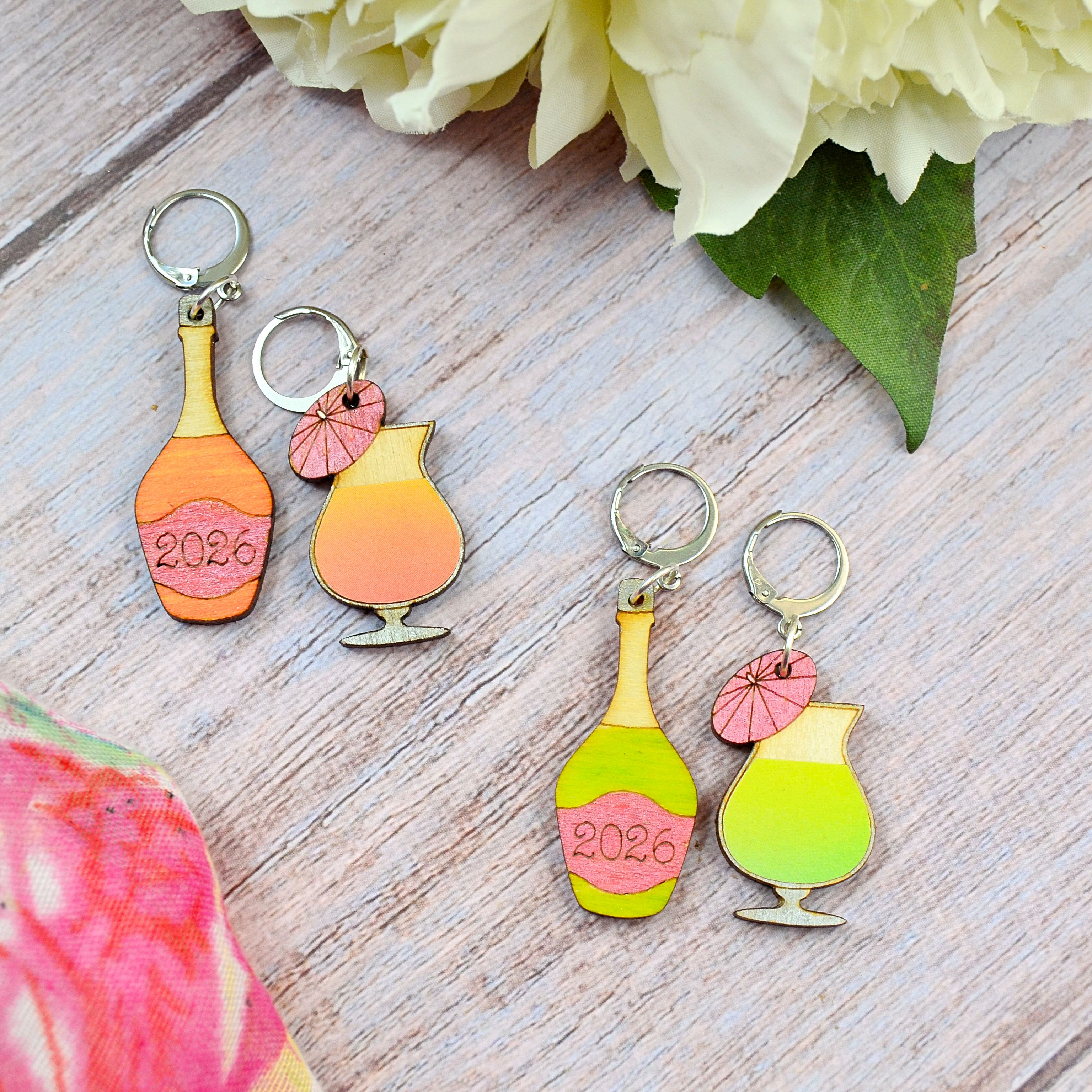 Holzmaschenmarkierer Set Prosit 2026 in 2 Versionen