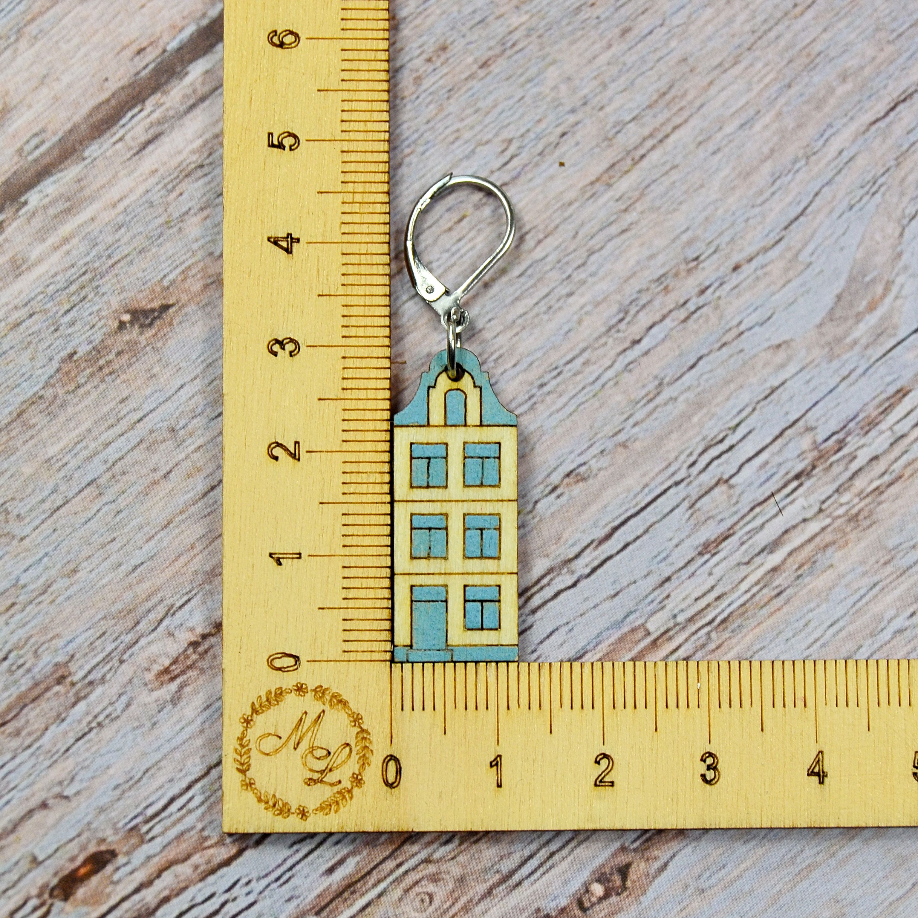 Holzmaschenmarkierer Grachtenhuis an Lineal