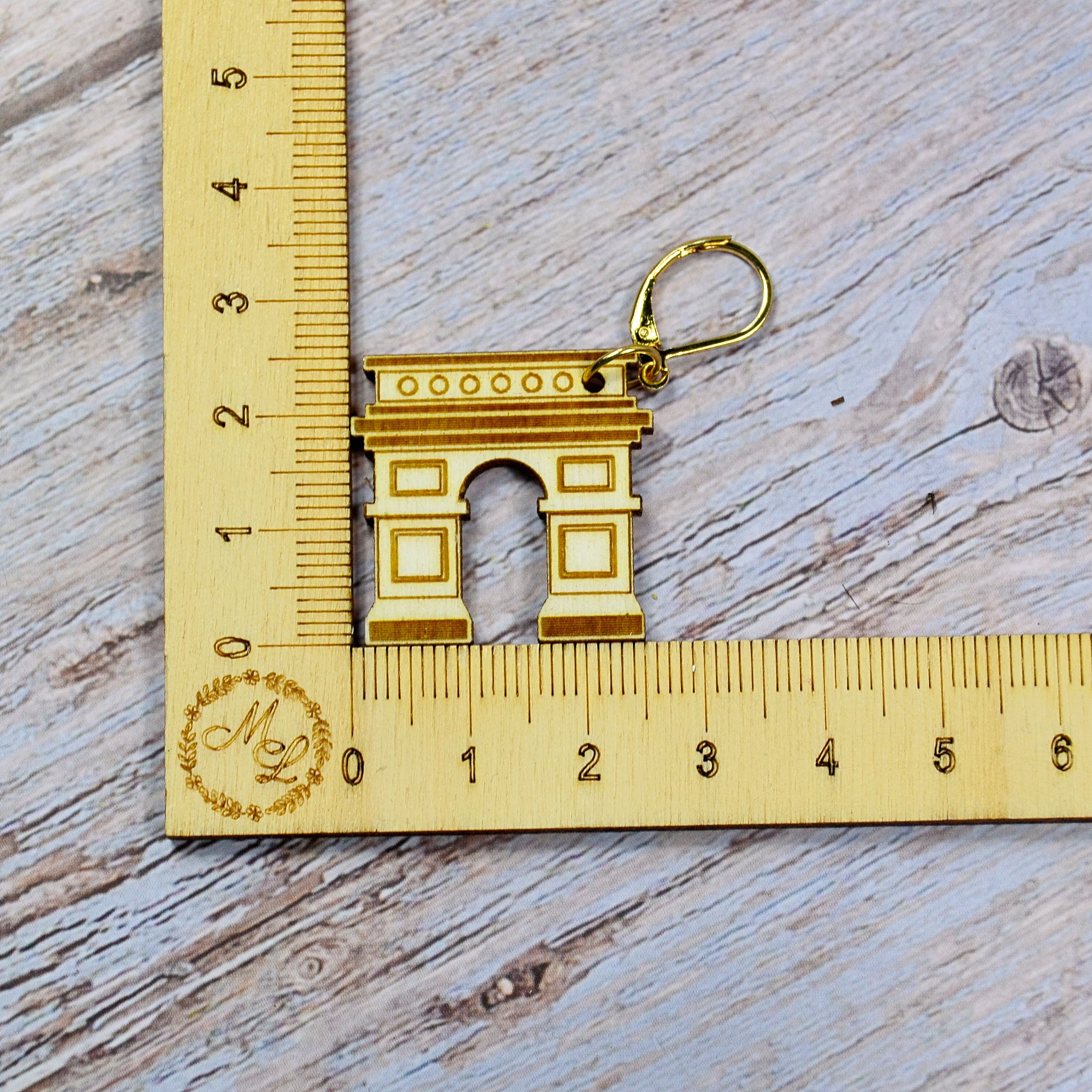 Holzmaschenmarkierer Arc de Triomphe an Lineal