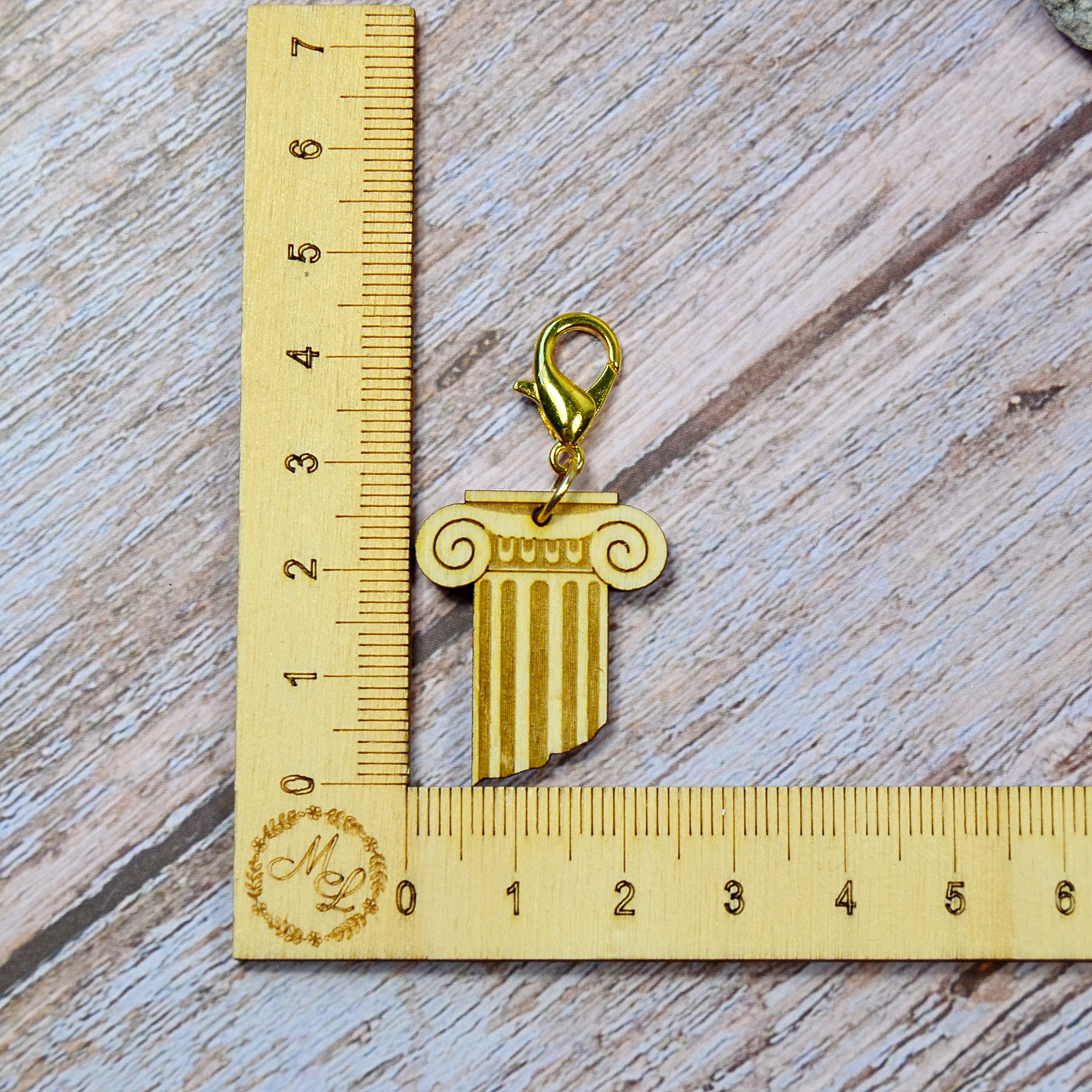 Holzmaschenmarkierer Säule an Lineal