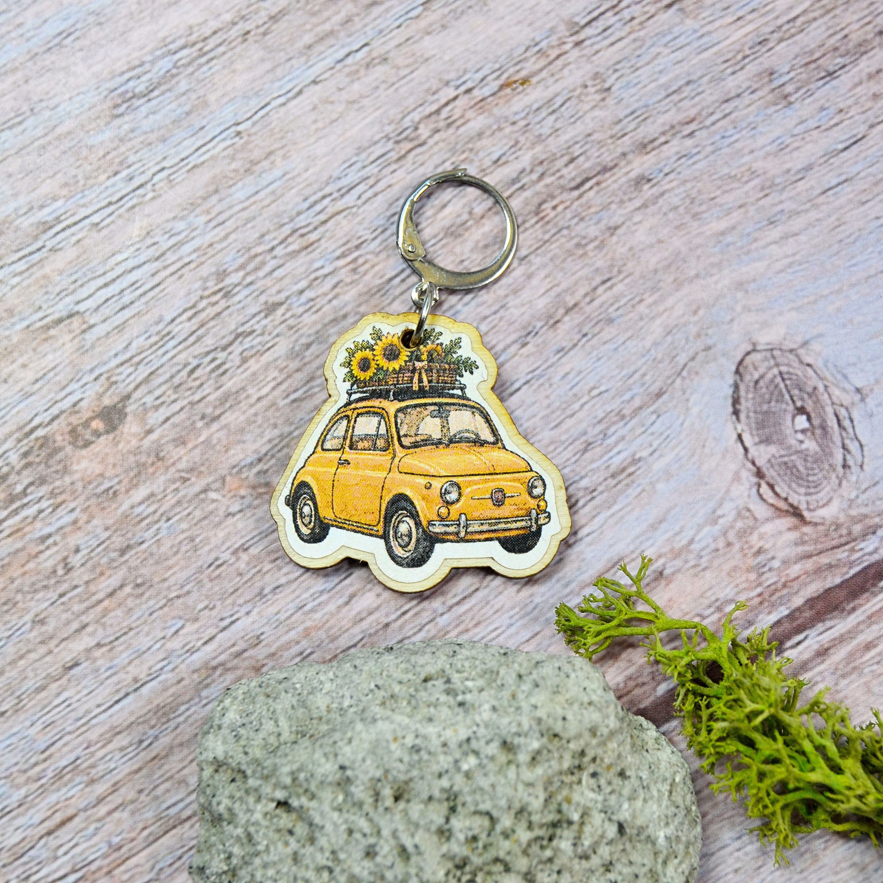 Holzmaschenmarkierer Fiat 500 gelb